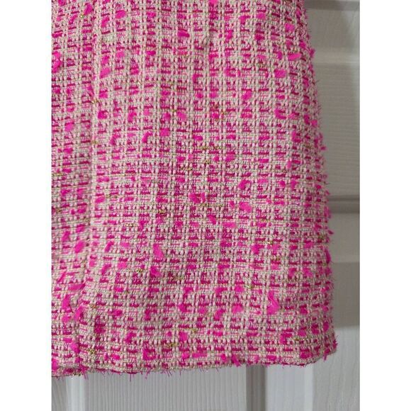 Lilly Pulitzer Kels Mini Skirt In Pink Palms Fantasy Tweed Size 12 - Picture 3 of 5
